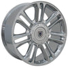 Angle view of a 22" Chrome wheel replacement for Cadillac Escalade. Replica Rim 8579275