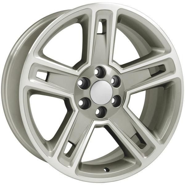 22" Hyper Black Machined wheel replacement for Chevy Avalanche 2002-2013. Replica Rim 9507620