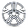 Front view of the 17x6.5" Honda CRV wheel replacement 2010-2011 replica rim ALY64010U20N, 42700SWAA71, 42700SWAA73, 42700SYEA71
