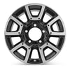 Front view of the 18x8" Toyota Tundra wheel replacement 2014-2021 replica rim ALY75157U45N, 426110C170, 426110C171