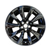Front view of an 18" Toyota Camry wheel replacement 2019-2021 Black replica rim 75236 part 4261112F00