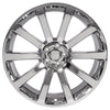 Front view of a 22x9 Chrome wheel replacement for Chrysler 300 replica rim 9457553