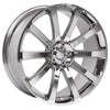 Angle view of a 22x9 Chrome wheel replacement for Chrysler 300 replica rim 9457553