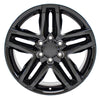 Front view of a 20x9 Black wheel replacement for Chevy Silverado replica rim 9510946