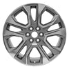 Front view of a 20x8 Machined Silver wheel replacement for Chevy Traverse replica rim 9511131
