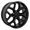 22" Black wheel replacement for Chevy Silverado. CV98B replica rim 22x9