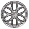 Front view of a 24x10 Chrome wheel replacement for Chevy Silverado replica rim 9510968