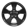 Front view of a 17x8.5 Black wheel replacement for Jeep Wrangler replica rim 9511043