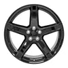 Front view of a 20x9.5 Black wheel replacement for Dodge Challenger replica rim 9511006