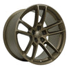 Angle view of a 20x10 Bronze wheel replacement for Dodge Challenger replica rim 9511050