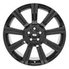 Front view of a 22x10 Black wheel replacement for Land Rover LR3 replica rim 9510958