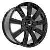Angle view of a 22x10 Black wheel replacement for Land Rover LR3 replica rim 9510958
