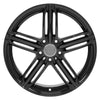 Front view of a 18x8 Black wheel replacement for Audi Volkswagen replica rim 8525926