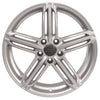 Front view of a 18x8 Silver wheel replacement for Audi Volkswagen replica rim 7154604