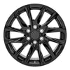 Front view of a 20x9 Black wheel replacement for GM Trucks replica rim 9511085