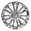 Front view of a 24x10 Chrome wheel replacement for Cadillac Escalade replica rim 9510981