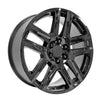Angle view of a 22x9 Black wheel replacement for GMC Sierra 1500 replica rim 9511035