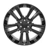 Front view of a 24x10 Black wheel replacement for Cadillac Escalade replica rim 9510999