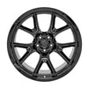 Front view of a 20x9 Black wheel replacement for Chrysler 300 replica rim 9511064