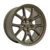 Angle view of a 20x9 Bronze wheel replacement for Dodge Charger replica rim 9511066