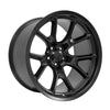 Angle view of a 20x11 Black wheel replacement for Dodge Charger replica rim 9511071