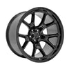 Angle view of a 22x9.5 Black wheel replacement for Cadillac Escalade replica rim 9511076