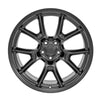 Front view of a 22x9.5 Black wheel replacement for Cadillac Escalade replica rim 9511077